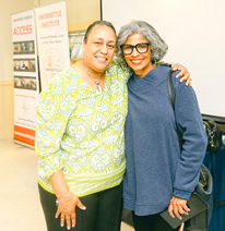 Friends support Lena's experience